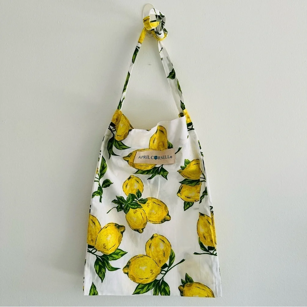 New April Cornell Lemon 100% Cotton Tote Bag
